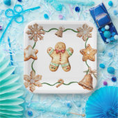 Gingerbread Man | Winter Kerstplaten Papieren Bordje (Feest)
