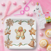 Gingerbread Man | Winter Kerstplaten Papieren Bordje (Feest)