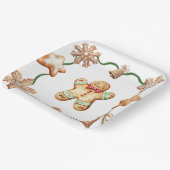 Gingerbread Man | Winter Kerstplaten Papieren Bordje (Gebogen)