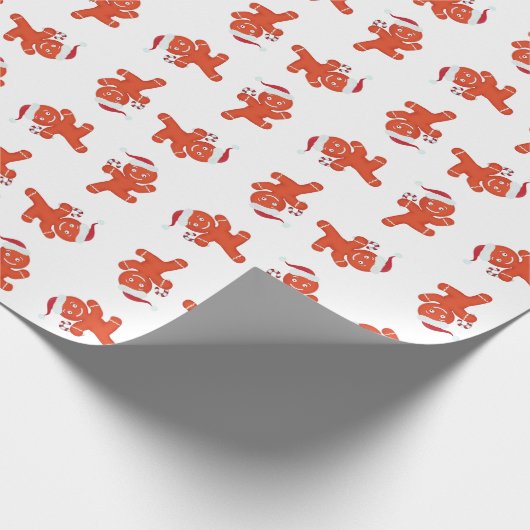 Gingerbread man wrapping papier Kerst papier (Hoek)
