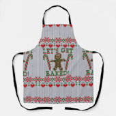 Gingerbread Man zegt lelijke kerst trui stijl Schort (Voorkant)
