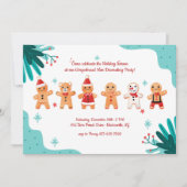 Gingerbread Mannen Decoreren Party Uitnodiging (Voorkant)