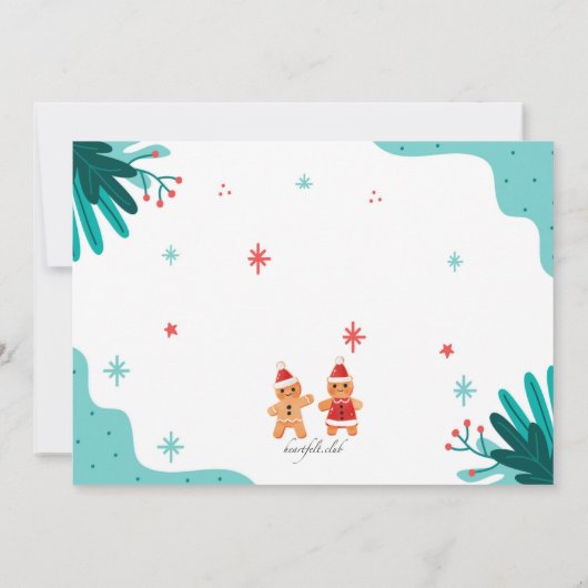 Gingerbread Mannen Decoreren Party Uitnodiging (Achterkant)