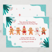 Gingerbread Mannen Decoreren Party Uitnodiging (Voorkant / Achterkant)
