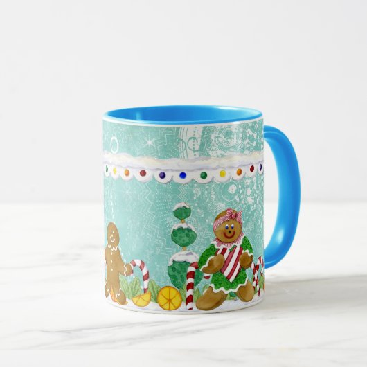 Gingerbread Mannen, Gingerbread Mensen Koffie Cup Mok (Voorkant rechts)