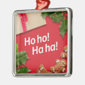 **GINGERBREAD MANNEN/HOLLY ** HO HO HA ORNAMENT (Links)