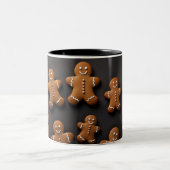 Gingerbread Mannen Knolling Tweekleurige Koffiemok (Center)
