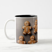 Gingerbread Mannen Knolling Tweekleurige Koffiemok (Links)