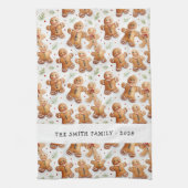 Gingerbread Mannen Leuke Nieuwigheid All-Over Prin Theedoek (Verticaal)