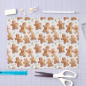 Gingerbread Mannen Leuke Nieuwigheid All-Over Prin Tissuepapier (Craft)