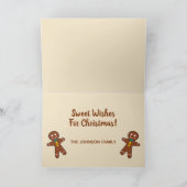 Gingerbread Mannen Mijn been doet pijn Personalise Feestdagen Kaart (Binnen)