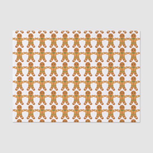 Gingerbread mannen patroon - Kerstmis Tissuepapier (Voorkant)