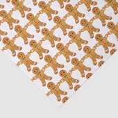 Gingerbread mannen patroon - Kerstmis Tissuepapier (Detail)