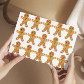 GINGERBREAD MANNEN PATTERN kerstbriefkaart Feestdagenkaart