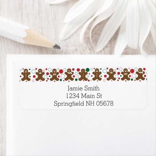 Gingerbread Mannen Retouradres Labels (Insitu)
