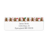 Gingerbread Mannen Retouradres Labels (Voorkant)
