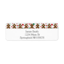 Gingerbread Mannen Retouradres Labels