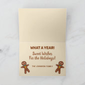 Gingerbread Mannen WAT EEN JAAR Personaliseren Feestdagen Kaart (Binnen)