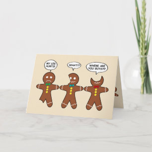 Gingerbread Mannen WAT EEN JAAR Personaliseren Feestdagen Kaart