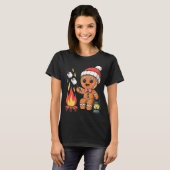 Gingerbread Marshmallow Roaster Camng Christmas T-shirt (Voorkant volledig)
