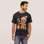 Gingerbread Marshmallow Roaster Camng Christmas T-shirt (Voorkant volledig)