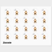 Gingerbread Martial Artist Gift Labels (Vel)