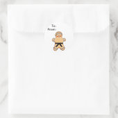 Gingerbread Martial Artist Gift Labels (Tas)