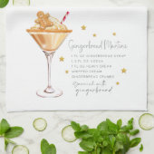 Gingerbread Martini Drink Vakantie Kerstrecept Theedoek (Gevouwen)