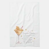 Gingerbread Martini Drink Vakantie Kerstrecept Theedoek (Verticaal)