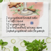 Gingerbread Martini Recept Kerstmis recept ontwerp Theedoek (Gevouwen)