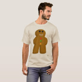 Gingerbread Meeple Fun Christmas Gamer Art T-shirt (Voorkant volledig)