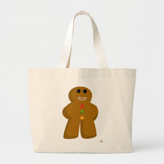 Gingerbread Meeple Game Fun Christmas Art Grote Tote Bag (Voorkant)