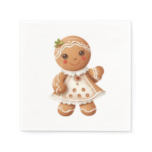 Gingerbread Meisje Cookie Party Servetten