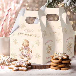 Gingerbread Meisje Kerst Baby shower Favor Box Bedankdoosjes