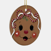 Gingerbread meisje kerstversiering keramisch ornament (Rechts)