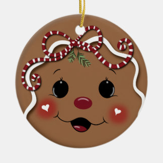 Gingerbread meisje kerstversiering keramisch ornament