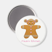 Gingerbread Meisje Koelkast Magnet ~ personalisere (Voorkant / Achterkant)
