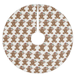 Gingerbread Meisje met rode boog en snoepjes Kerstboom Rok