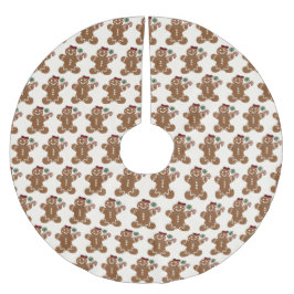 Gingerbread Meisje met rode boog en snoepjes Kerstboom Rok