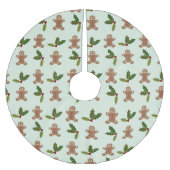 Gingerbread Men and Holly Pattern Kerstboom Rok (Voorkant)