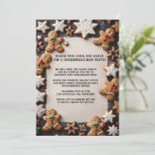 Gingerbread Men Christmas Party Kaart (Staand voorkant)