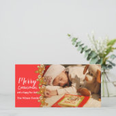 Gingerbread Men fotografie Feestdagenkaart (Staand voorkant)