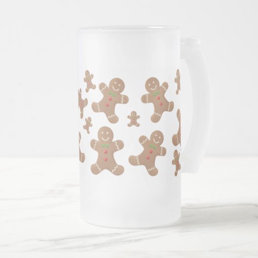 GINGERBREAD MEN MATGLAS BIERPUL (Voorkant rechts)