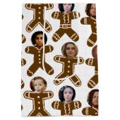 Gingerbread Mensen Vrienden en Familie Vakantie Medium Cadeauzakje (Achterkant)