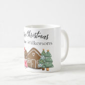 Gingerbread Mensen Vrolijk Kerstmis Custom Name Koffiemok (Voorkant rechts)