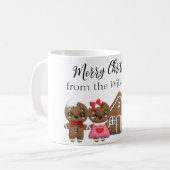 Gingerbread Mensen Vrolijk Kerstmis Custom Name Koffiemok (Voorkant links)