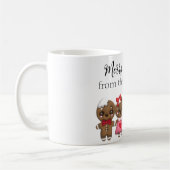 Gingerbread Mensen Vrolijk Kerstmis Custom Name Koffiemok (Links)
