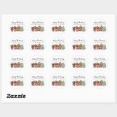 Gingerbread Mensen Vrolijk Kerstmis Custom Name Ronde Sticker (Vel)