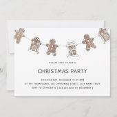 Gingerbread Modern Bold Christmas Party Holiday Kaart (Voorkant)
