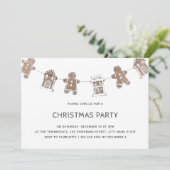 Gingerbread Modern Bold Christmas Party Holiday Kaart (Staand voorkant)